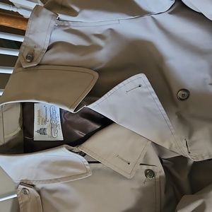 London Fog trench coat.